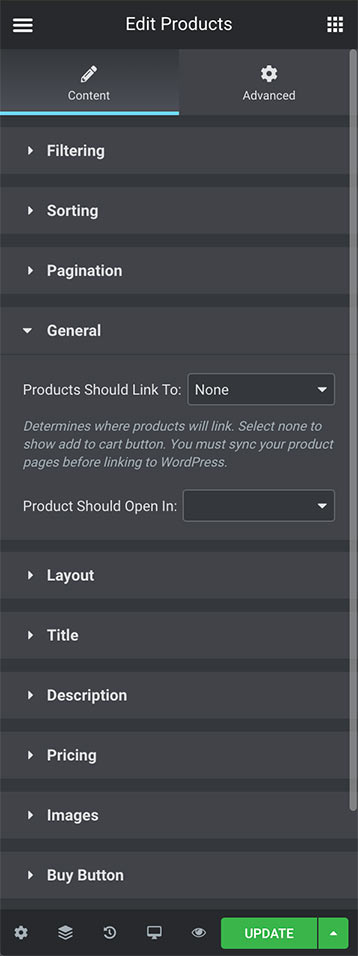ShopWP Pro Elementor Module Layout Settings