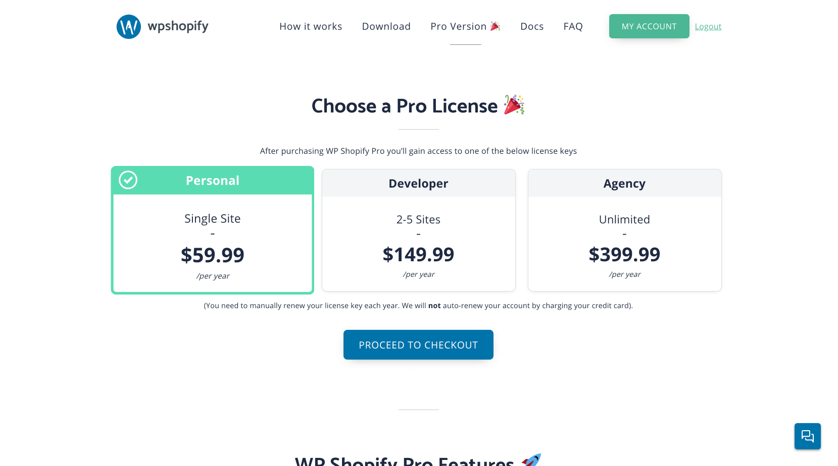 WP Shopify Pro Upgrade Guide Step 1 - Purchase