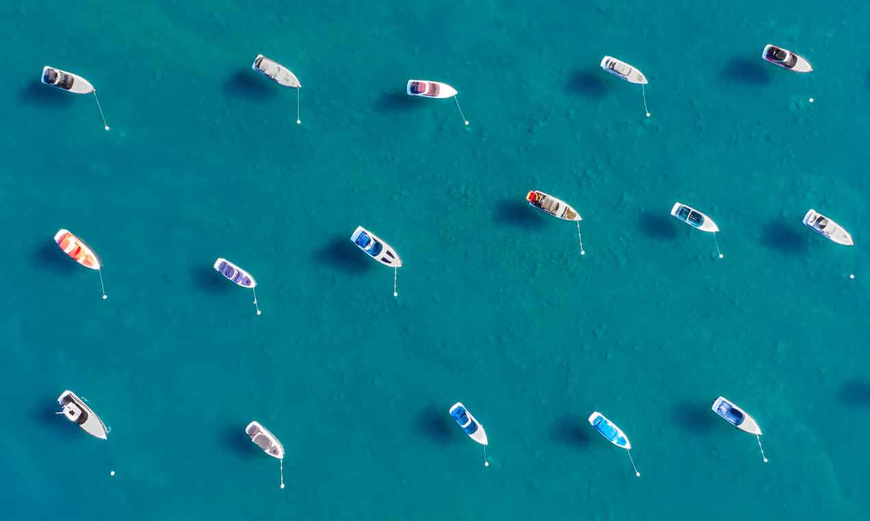 An ocean full of boats