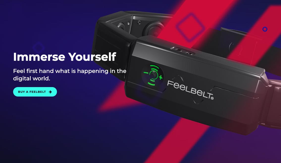Feelbelt homepage screenshot